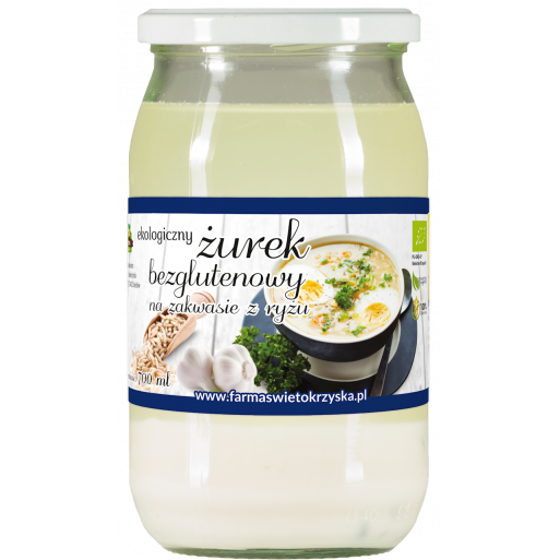 ŻUREK NA ZAKWASIE Z RYŻU BEZGLUTENOWY BIO 700 ml - FARMA ŚWIĘTOKRZYSKA