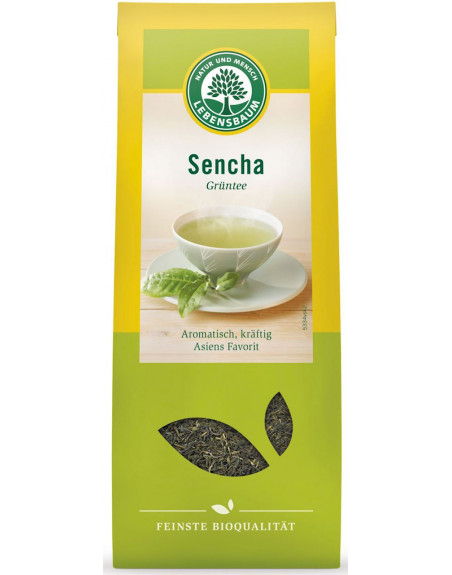 HERBATA ZIELONA SENCHA LIŚCIASTA BIO 75 g - LEBENSBAUM