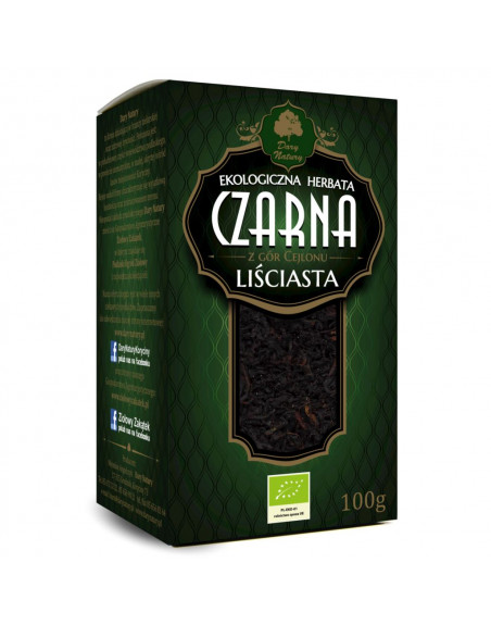 HERBATA CZARNA LIŚCIASTA BIO 100 g - DARY NATURY