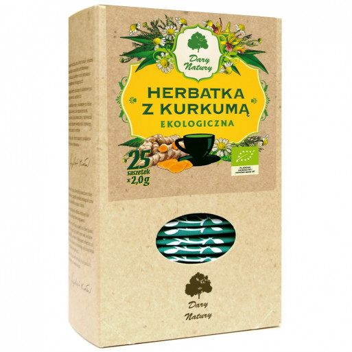 HERBATKA Z KURKUMĄ BIO (25 x 2 g) 50 g - DARY NATURY