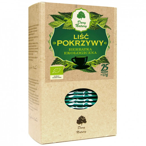 HERBATKA LIŚĆ POKRZYWY BIO (25 x 1,5 g) 37,5 g - DARY NATURY