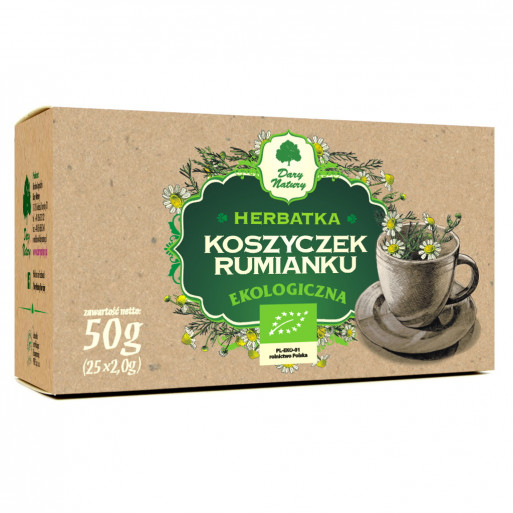 HERBATKA Z KOSZYCZKÓW RUMIANKU BIO (25 x 2 g) 50 g - DARY NATURY