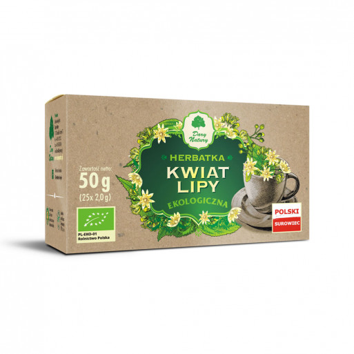 HERBATKA Z KWIATU LIPY BIO (25 x 2 g) 50 g - DARY NATURY