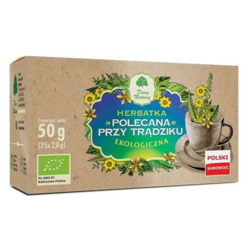 HERBATKA POLECANA PRZY TRĄDZIKU BIO (25 x 2 g) 50 g - DARY NATURY HERBATKA POLECANA PRZY TRĄDZIKU BIO (25 x 2 g) 50 g - DARY NATURY