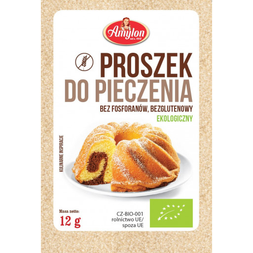 PROSZEK DO PIECZENIA BEZGLUTENOWY BIO 12 g - AMYLON PROSZEK DO PIECZENIA BEZGLUTENOWY BIO 12 g - AMYLON