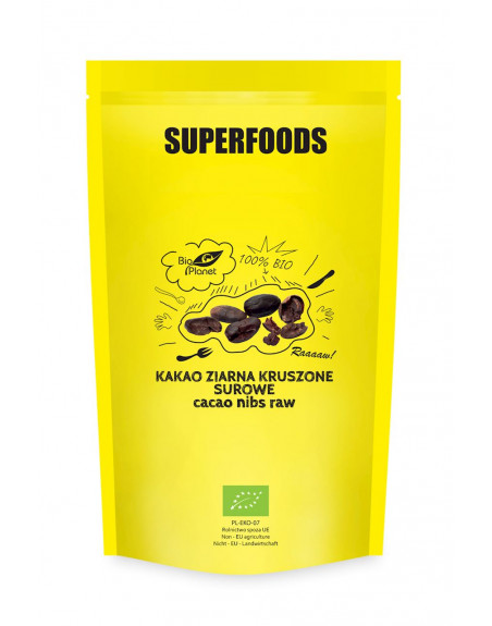 KAKAO ZIARNA KRUSZONE SUROWE BIO 600 g - BIO PLANET