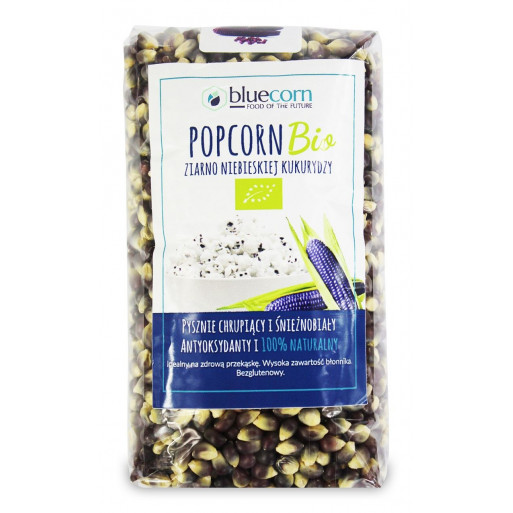 ZIARNA POPCORNU Z NIEBIESKIEJ KUKURYDZY BEZGLUTENOWE BIO 350 g - POPCROP
