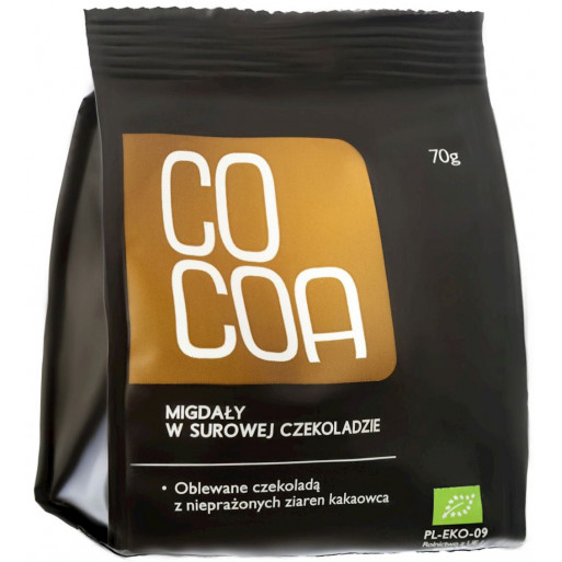 MIGDAŁY W SUROWEJ CZEKOLADZIE BIO 70 g - COCOA
