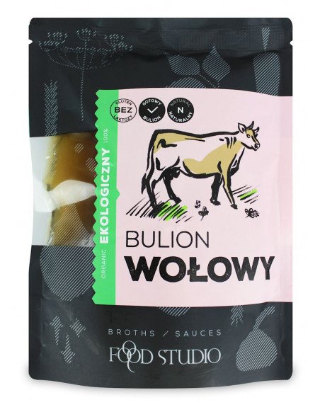 BULION WOŁOWY W PŁYNIE BEZGLUTENOWY BIO 350 ml - FOOD STUDIO