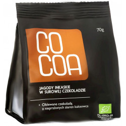 JAGODY INKASKIE W SUROWEJ CZEKOLADZIE BIO 70 g - COCOA