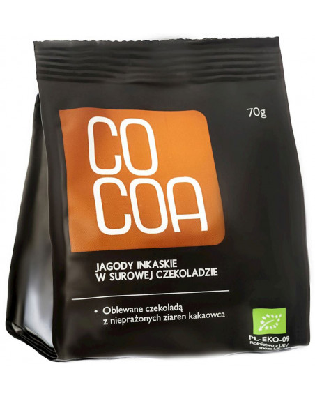 JAGODY INKASKIE W SUROWEJ CZEKOLADZIE BIO 70 g - COCOA