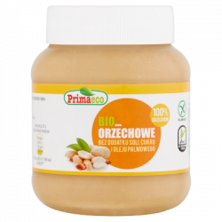 KREM Z PRAŻONYCH ORZESZKÓW ZIEMNYCH BEZGLUTENOWY BIO 360 g - PRIMAECO