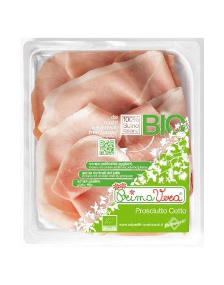 SZYNKA GOTOWANA PROSCIUTTO COTTO PLASTRY BEZGLUTENOWA BIO 100 g - PRIMAVERA