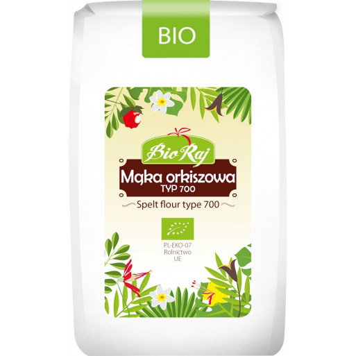 MĄKA ORKISZOWA BIAŁA TYP 700 BIO 500 g - BIO RAJ