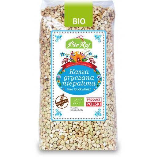 KASZA GRYCZANA NIEPALONA BEZGLUTENOWA BIO 500 g - BIO RAJ