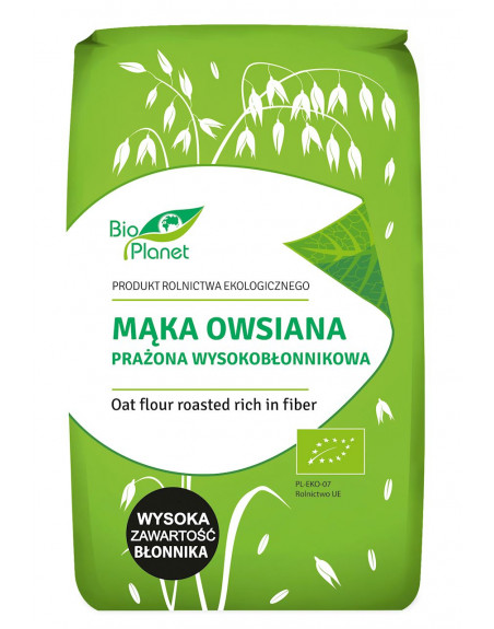 MĄKA OWSIANA PRAŻONA WYSOKOBŁONNIKOWA BIO 400 g - BIO PLANET