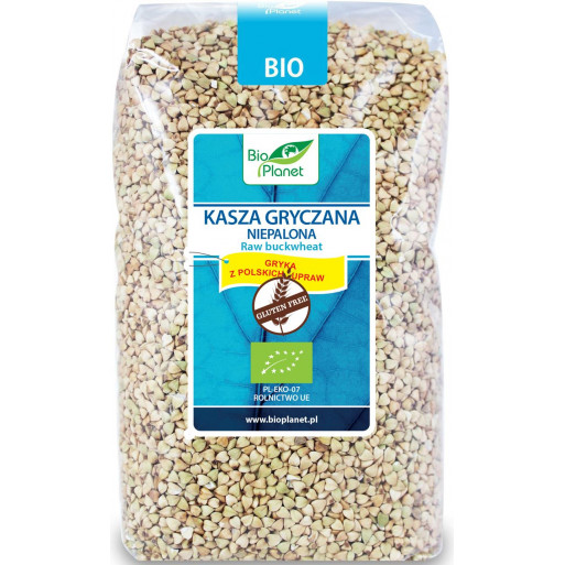 KASZA GRYCZANA NIEPALONA BEZGLUTENOWA BIO 1 kg - BIO PLANET