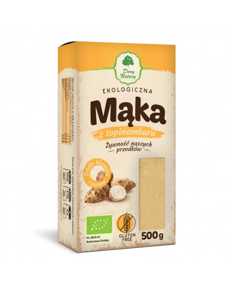 MĄKA Z TOPINAMBURU BEZGLUTENOWA BIO 500 g - DARY NATURY