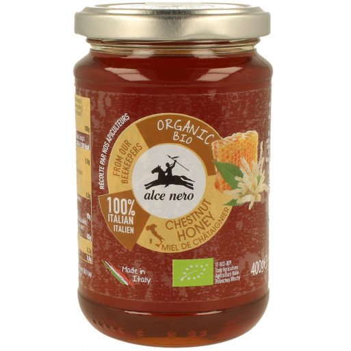 MIÓD NEKTAROWY KASZTANOWY BIO 400 g - ALCE NERO