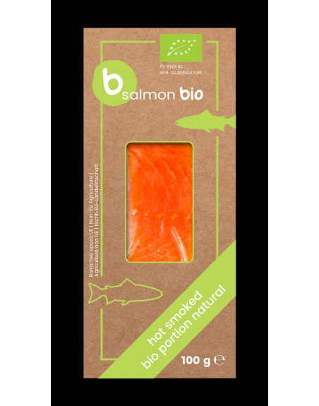 ŁOSOŚ ATLANTYCKI WĘDZONY NA GORĄCO PORCJA (KOPERTA) BIO 100 g - BETTER FISH (B SALMON)