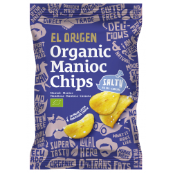 CHIPSY Z MANIOKU SOLONE BEZGLUTENOWE BIO 60 g - EL ORIGEN