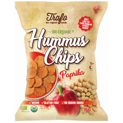 CHIPSY Z CIECIERZYCY PAPRYKOWE BEZGLUTENOWE BIO 75 g - TRAFO