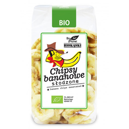 CHIPSY BANANOWE SŁODZONE BIO 150 g - BIO PLANET