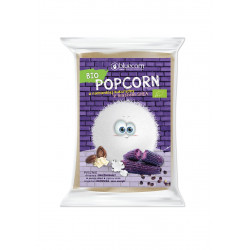 POPCORN Z NIEBIESKIEJ KUKURYDZY Z SHEA I SOLĄ DO PRZYGOTOWANIA W MIKROFALÓWCE BEZGLUTENOWY BIO 100 g - BLUECORN