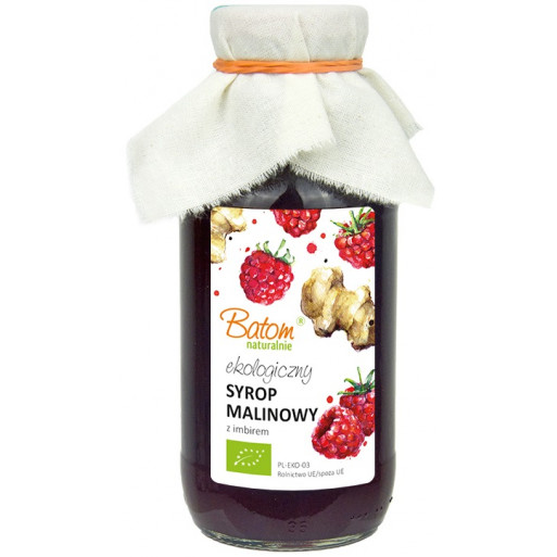 SYROP MALINOWY Z IMBIREM BIO 330 ml - BATOM