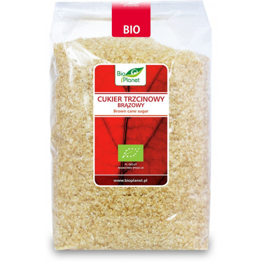 CUKIER TRZCINOWY BRĄZOWY DEMERARA BIO 1 kg - BIO PLANET