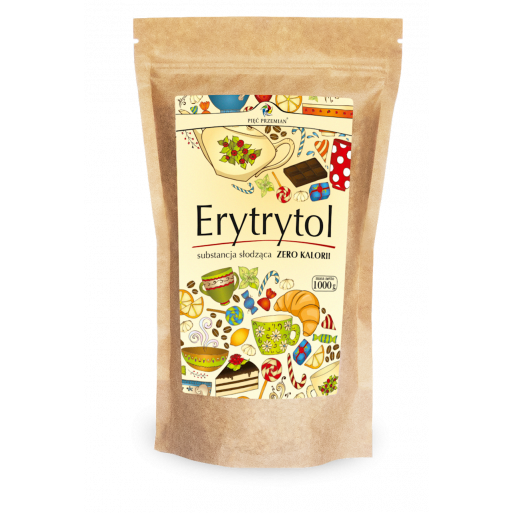 ERYTRYTOL (TOREBKA PAPIEROWA) 1000 g - PIĘĆ PRZEMIAN
