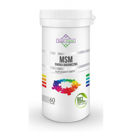 MSM SIARKA ORGANICZNA 60 KAPSUŁEK (650 mg) - SOUL FARM