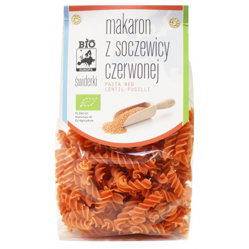 MAKARON (Z SOCZEWICY CZERWONEJ) ŚWIDERKI BIO 250 g - BIO EUROPA