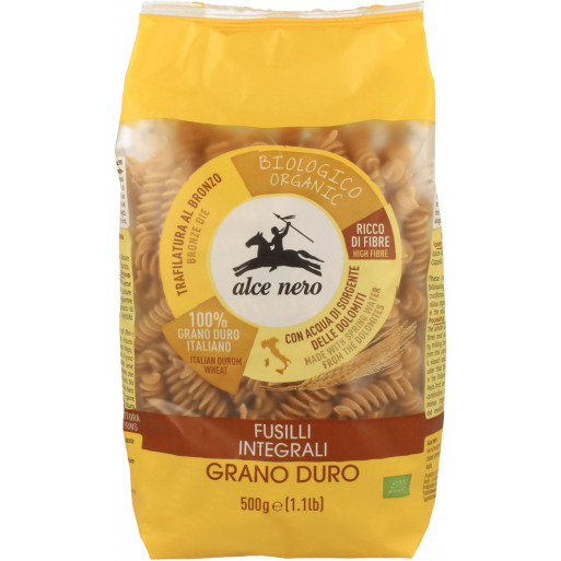 MAKARON (SEMOLINOWY RAZOWY) FUSILLI BIO 500 g - ALCE NERO