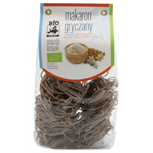 MAKARON (GRYCZANY) GNIAZDA WSTĄŻKI BIO 250 g - BIO EUROPA