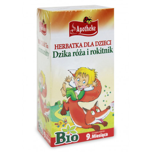 HERBATKA DLA DZIECI - DZIKA RÓŻA I ROKITNIK BIO (20 x 1,5 g) 30 g - APOTHEKE