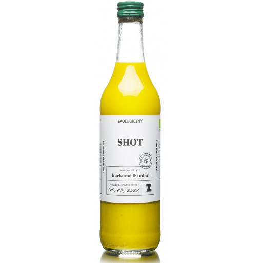 SHOT ROZGRZEWAJĄCY KURKUMA - IMBIR BIO 500 ml - ZAKWASOWNIA