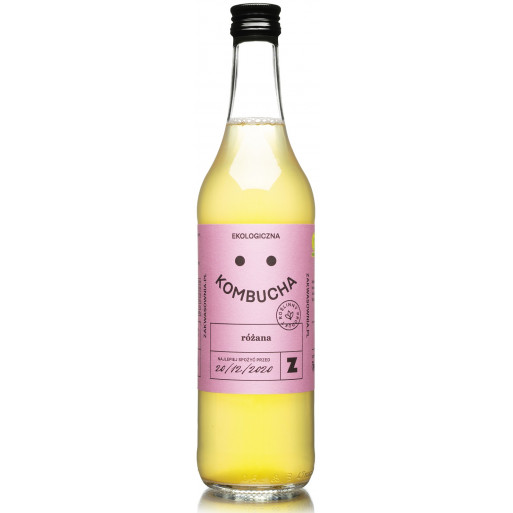 KOMBUCHA RÓŻANA BEZGLUTENOWA BIO 500 ml - ZAKWASOWNIA