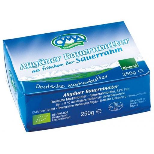 MASŁO ŚMIETANKOWE BIO 250 g - OMA