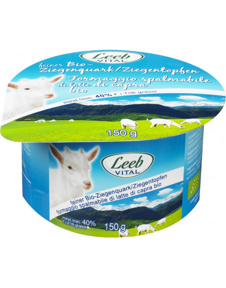 KOZI TWARÓG (40 % TŁUSZCZU W SUCHEJ MASIE) BIO 150 g - LEEB VITAL