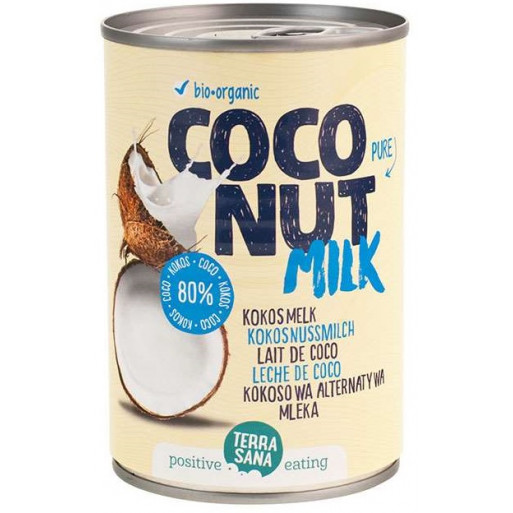 COCONUT MILK - NAPÓJ KOKOSOWY BEZ GUMY GUAR W PUSZCE (22 % TŁUSZCZU) BIO 400 ml - TERRASANA