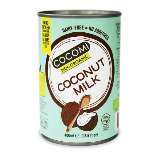 COCONUT MILK - NAPÓJ KOKOSOWY BEZ GUMY GUAR W PUSZCE (17 % TŁUSZCZU) BIO 400 ml - COCOMI