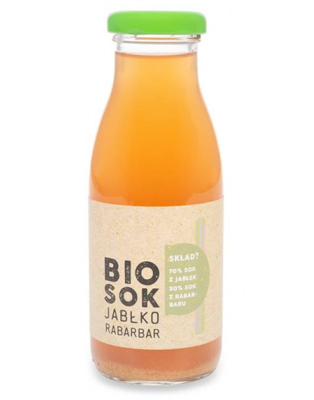 SOK JABŁKOWO - RABARBAROWY NFC BIO 250 ml - OWOCOWE SMAKI