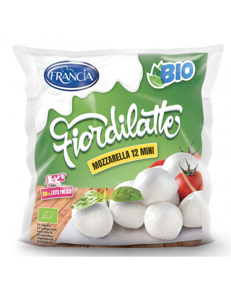 MOZZARELLA (12 małych kulek) BIO 450 g - FRANCIA