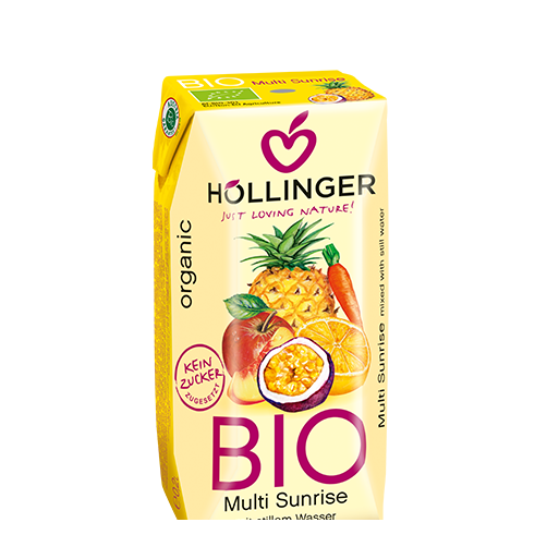NAPÓJ WIELOOWOCOWY Z SOKIEM Z MARCHWI SUNRISE BIO 200 ml - HOLLINGER