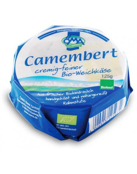 SER CAMEMBERT BIO (50 % TŁUSZCZU W SUCHEJ MASIE) 125 g - OMA