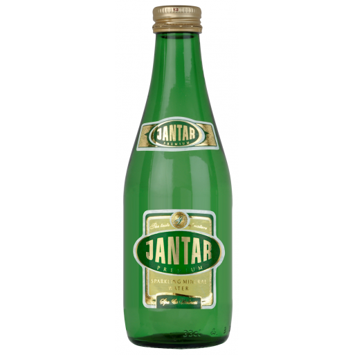 WODA ŹRÓDLANA ŚREDNIOZMINERALIZOWANA GAZOWANA SZKŁO 330 ml - JANTAR