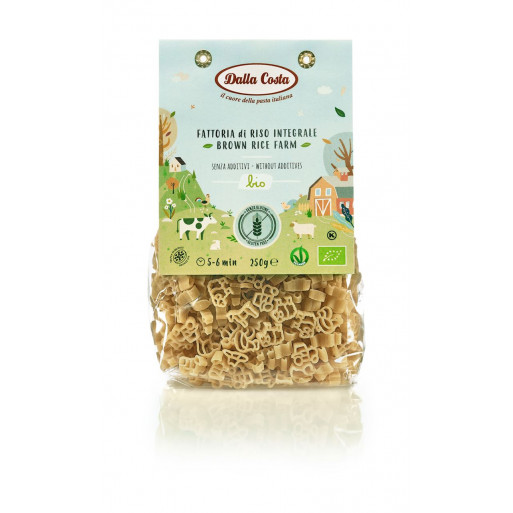 MAKARON (Z RYŻU BRĄZOWEGO) FARMA BEZGLUTENOWY BIO 250 g - DALLA COSTA