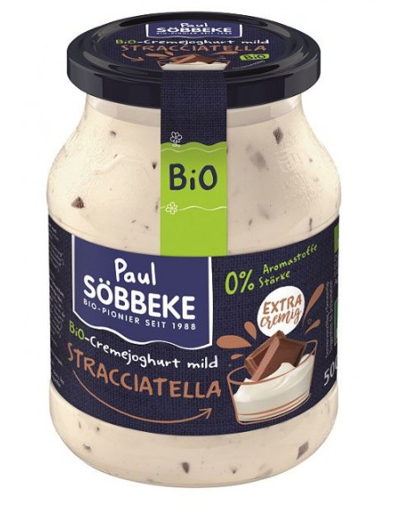 JOGURT STRACCIATELLA (7,5 % TŁUSZCZU W MLEKU) BIO 500 g (SŁOIK) - SOBBEKE