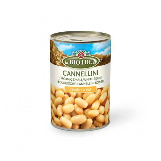 FASOLA BIAŁA DROBNA (PUSZKA) BIO 400 g (240 g) - LA BIO IDEA